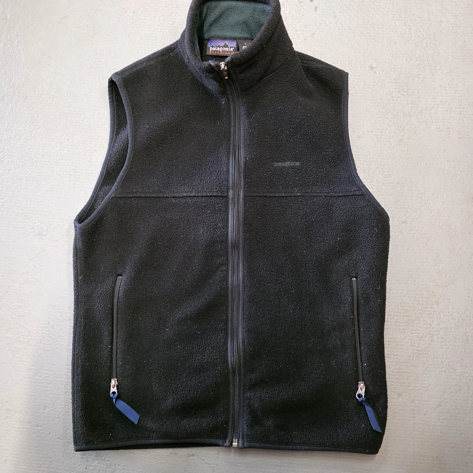 Patagonia Synchilla Vest Mens Small Fleece Full Zip Outdoors Made USA Retro