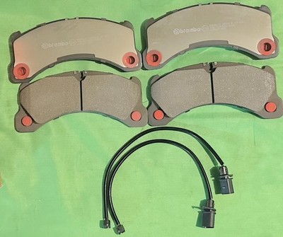 Brembo For Porsche Cayenne 2011-2018 Front Brake Pads Silver, Red Caliper