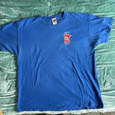Vintage Y2K Men's XXL Blue Knights IV Minnesota Motorcycle Club Blue T Shirt