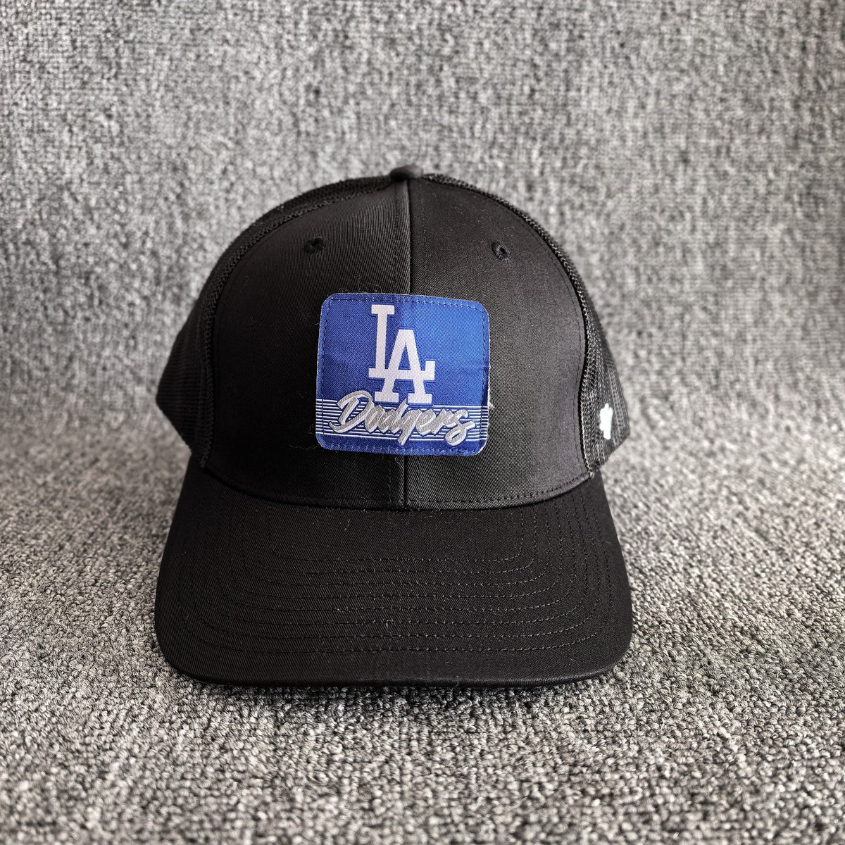 '47 Brand Los Angeles Dodgers Trucker Snapback Hat Black One Size