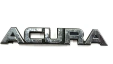 86 87 88 89 Acura Trunk Lid Script Emblem Nameplate Badge OEM Silver Plastic