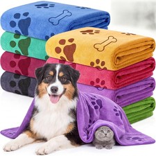 8 Pcs Microfiber Dog Towels for Drying Dogs Cats 40 x 24 Inch Pet Towels Bulk