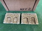 2x N scale gauge bridge Abutment Set Arch Stone Style N F F 2 Model Train