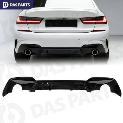 Gloss Black Rear Bumper Diffuser For 2019-2023 BMW G20 330e 330i  M-Performance