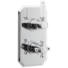 Image of Nuie Edwardian Concealed Shower Valve Dual Handle - Chrome