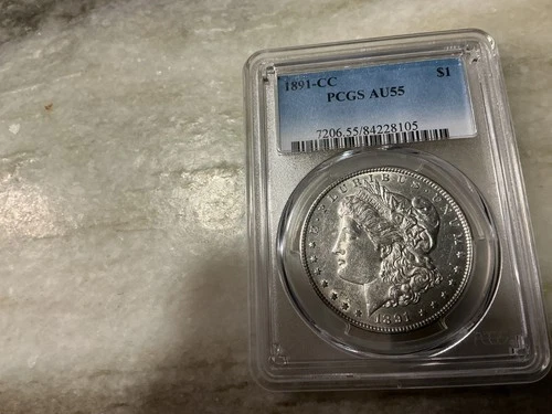 1891-CC Silver Morgan Dollar AU55