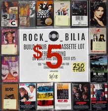 ALL 5 BUY 5 GET FREE SHIP BUILD YOUR LOT 80s 90s ROCK POP METAL CASSETTE TAPES