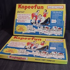 Kopeefun Kit Lot Of 2... Books Paper From 1960s Cartoon Maker Magic Paper Copy