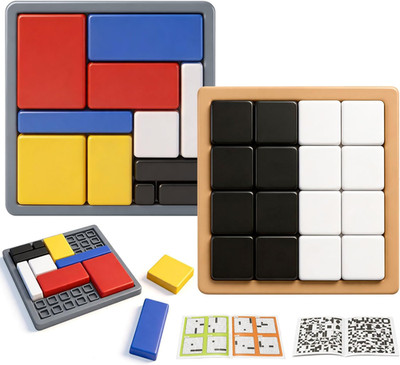 2er-Set IQ Puzzle & Logikspiel, Knobelspiele mit 88+365 Herausforderungen, Gedul