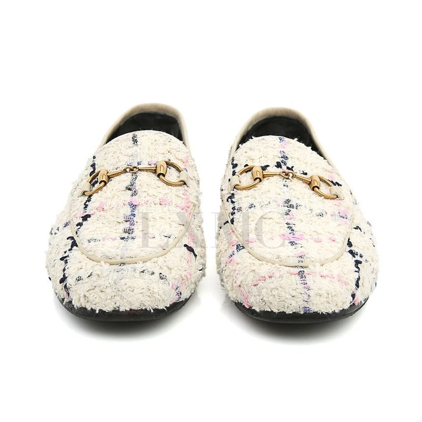 Mocassini Gucci tweed Jordan GG Horsebit 431467 87954030