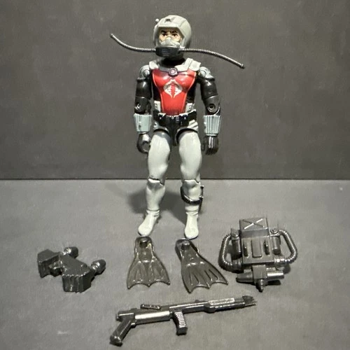 Vintage GI-JOE Cobra 100% Complete Figure  1985 EELS (v1) COBRA FROGMAN