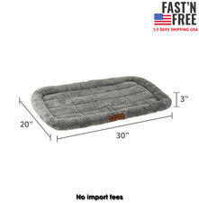 Vibrant Life Cozy Luxe Crate Mat Pet Bed, Gray, 30 Inches