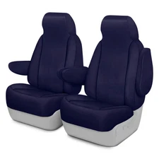 Saddleman 178571-03 Windsor Velour 1st Row Blue Custom Seat Covers