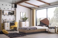 Bettrahmen Kinderbett KindermöBel Kinderzimmer Bett Holz Grau Set 6Tlg