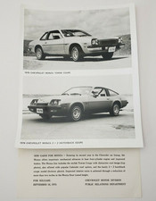 Vintage Press Release 1976 Chevrolet Monza Towne Coupe Monza 22 Hatchback Coupe
