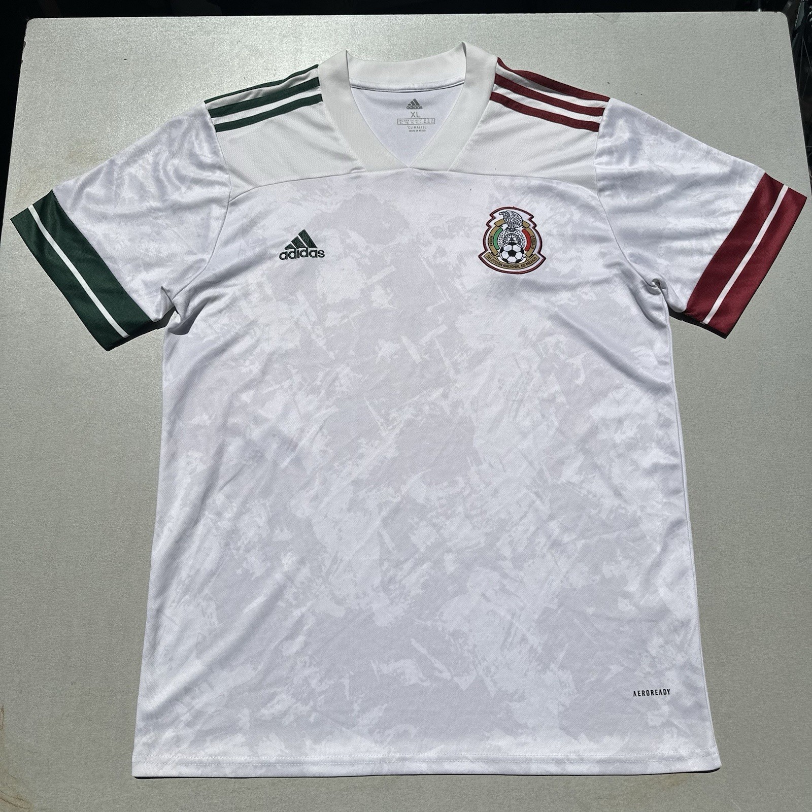 Mexico Away 2020/2021 Adidas Soccer Jersey White Mens XL DIEGO LAINEZ USED