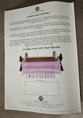 New In Box Vintage Read Super Maxi Pleater for smocking w/ needles