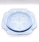 Vintage Federal Glass MADRID Madonna Blue 10.5" Dinner Plate Depression Glass