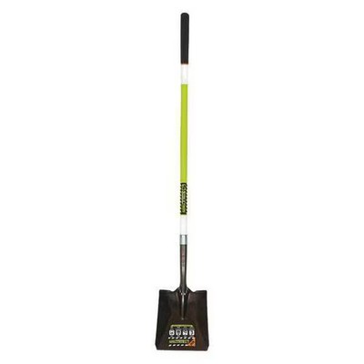 Square Point Shovel, 14 ga #2 Blade, Steel Blade, Forward Turn Step, 48 in L