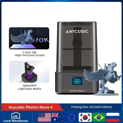 Photon Mono 4 AE 3D Printer 7'' 10K Screen High Speed UV Resin Printer Printing