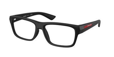 PRADA LINEA ROSSA PS 02TV 1BO1O1 Matte Black Demo Lens 56 mm Men's Eyeglasses