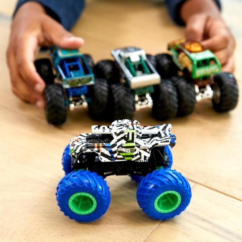 Hot Wheels Monster Trucks 1:64 AST Vehicles, Pack of 4 for sale