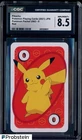 2021 Pokemon Japanese Playing Cards Pocket UNO Red Pikachu CGC 8.5 NM-MT+