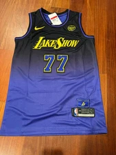 Luka Doncic #77 Stitched Purple Lakers LAKESHOW Jersey