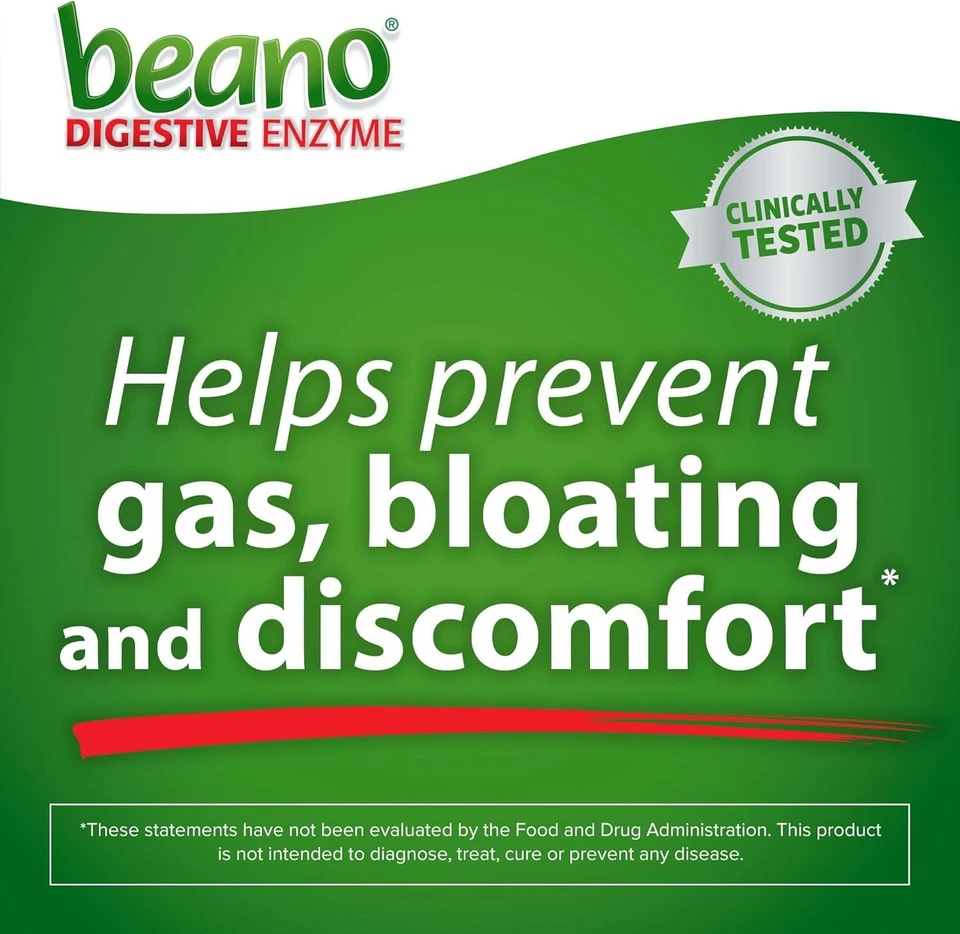 Beano Digestive Enzyme – Gas & Bloating Relief, 150 Tablets | Helps Prevent Gas - Image 3 of 4