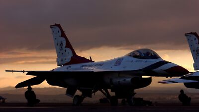 Aircraft general dynamics f16 fighting falcon Custom Gaming Mat Desk 4473