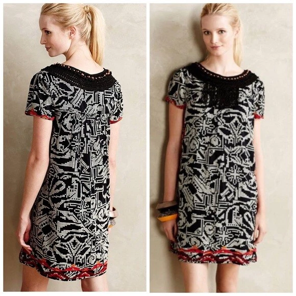 Anthropologie floreat embroidered dress cheap