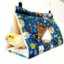 Birds Sleep Cotton Nest Cage Hut Pet Hammock Hang Cave Bed Parrot Warm Tent