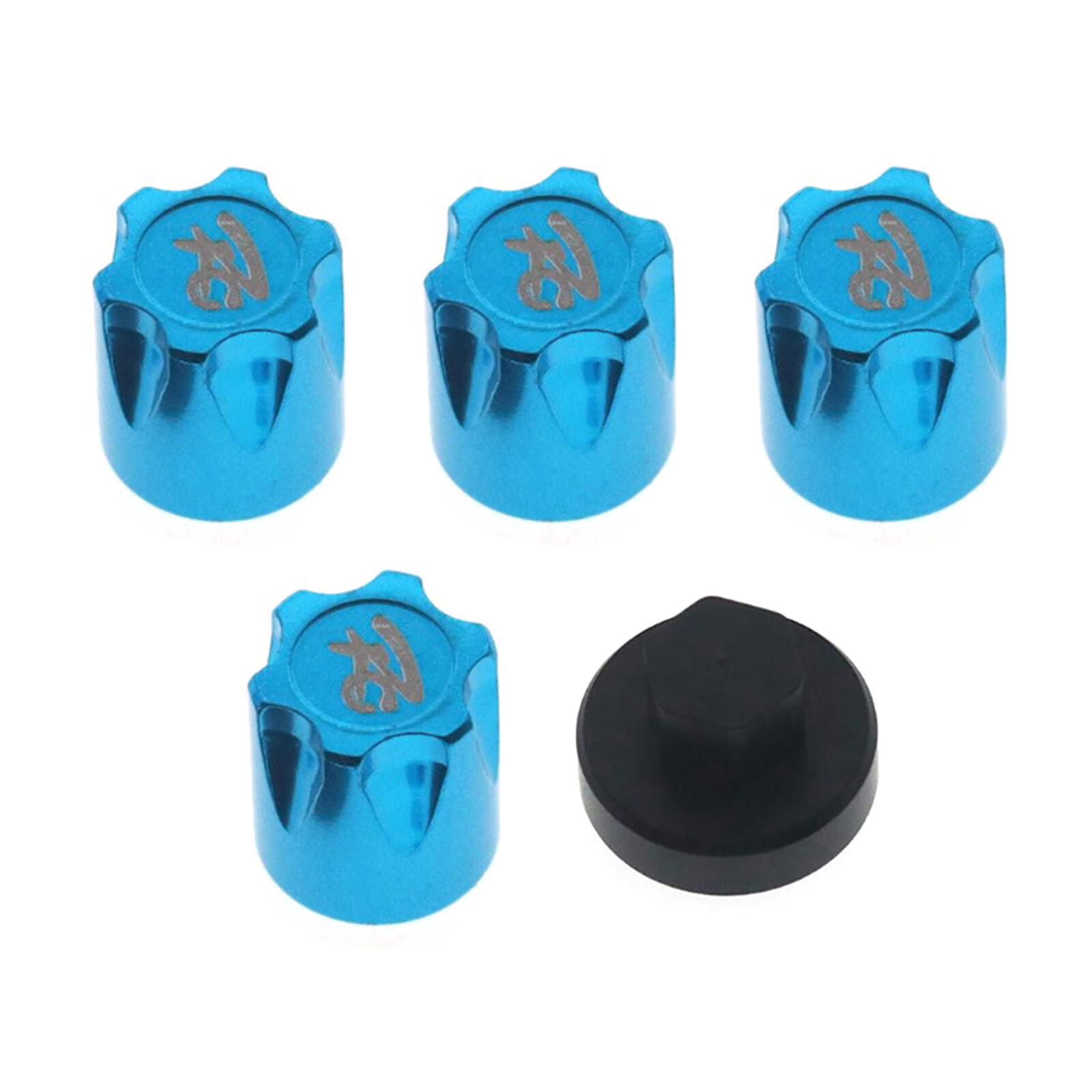 1/10 4Pcs Metal RC Car Wheel Rim Center Caps M4 Nuts for Axial SCX10 TRX4 RC Car