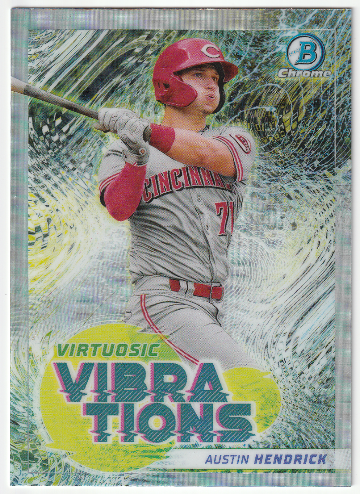 Austin Hendrick 2022 Bowman Chrome Virtuosic Vibrations #VV-9 Reds Prospect (B)