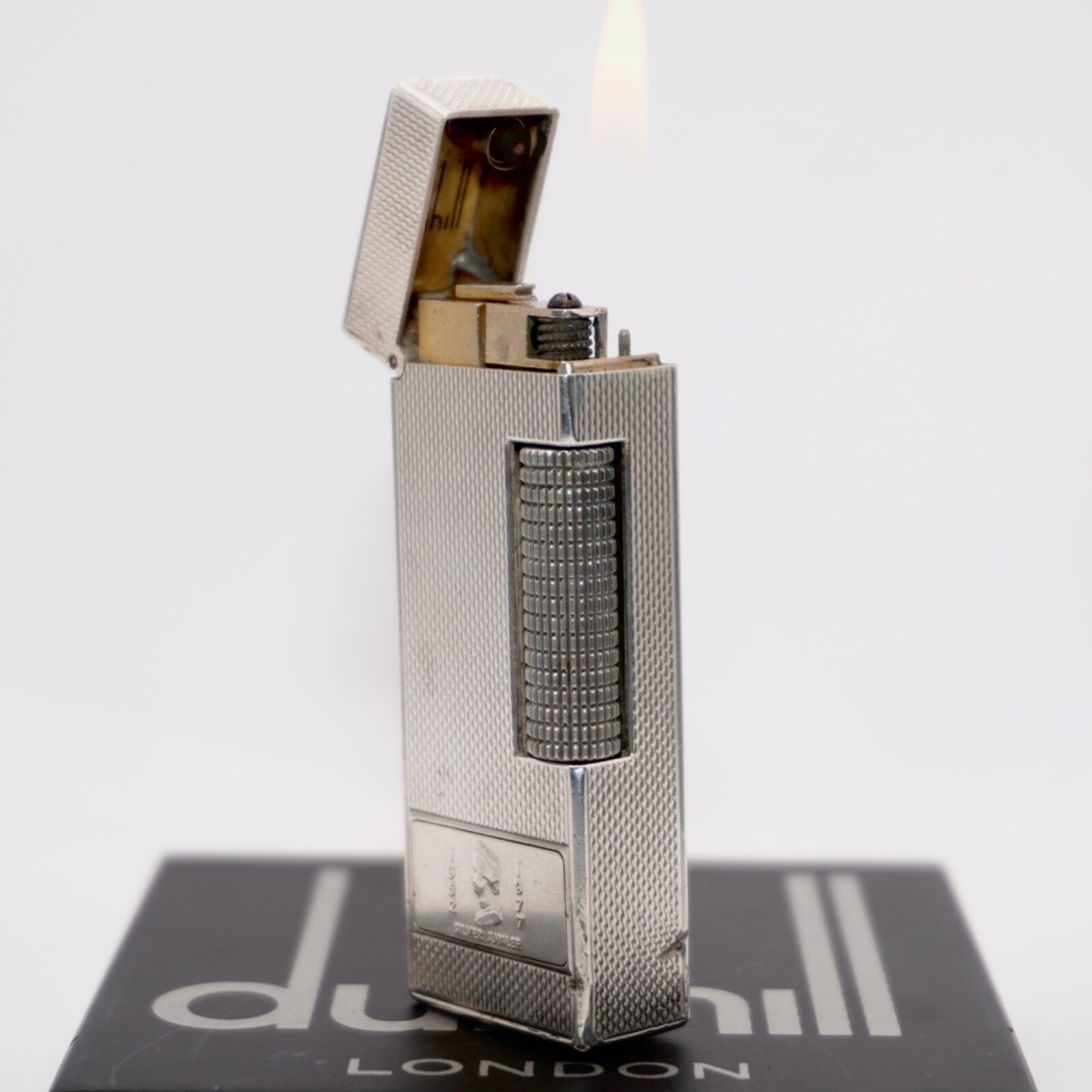 Silver925 Dunhill Lighter-Queen Elizabeth 25th _Ultrasonically