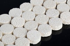 15x6MM White Volcanic Lava Flat Round Grade AAA Natural Gemstone Loose Beads 16"