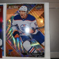 2024-25 ALLURE HOCKEY ORANGE SLICE REFRACTOR #92 DYLAN HOLLOWAY - OILERS