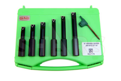 Shars 6pcs 5/8''Shank Indexable Boring Bar Set + TCMT Insert + Certificate #]