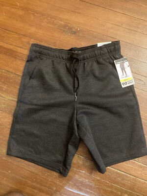 90 Degree By Reflex Men Charcoal Small Hidden Zipper Pocket Touchstone Shorts S