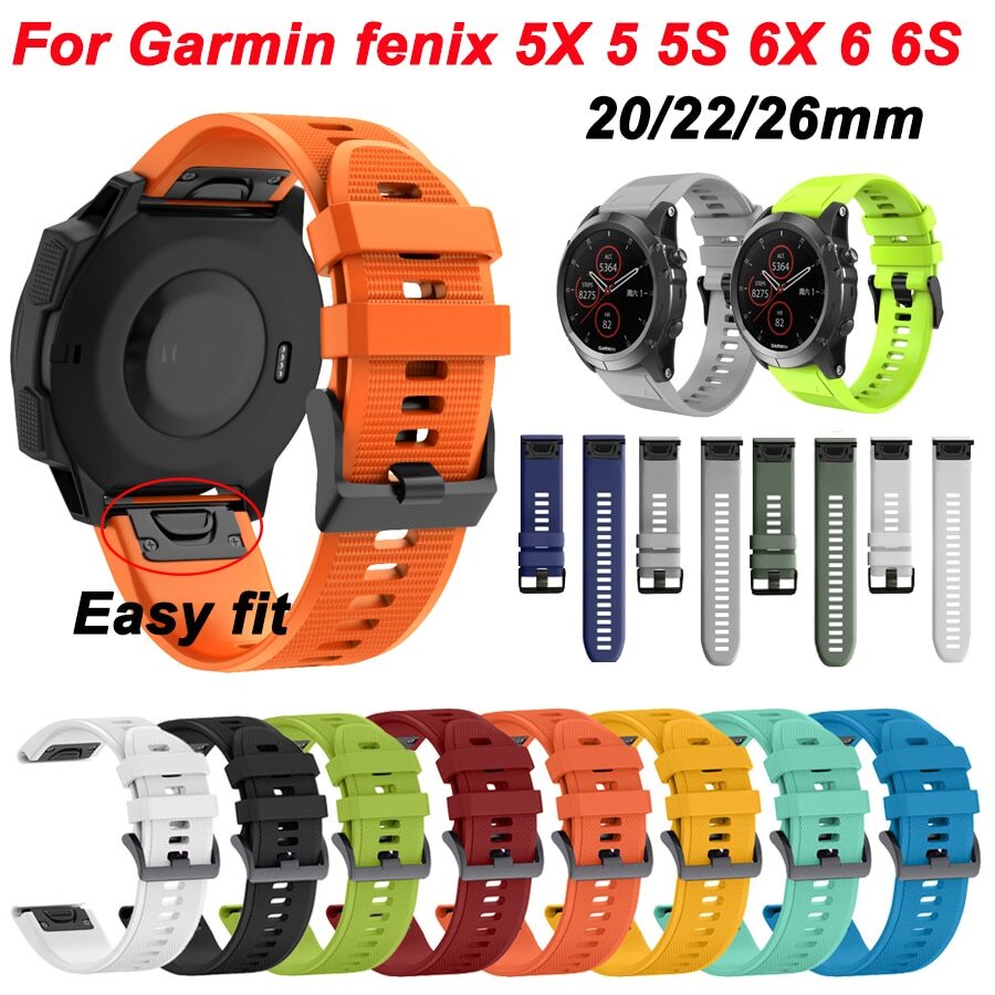 Bracelet De Montre En Silicone &Agrave; Lib&eacute;ration Rapide Pour Garmin Fenix 7S