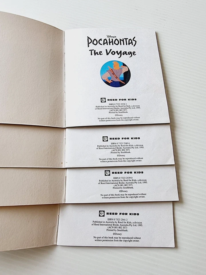 Disney's POCAHONTAS Set Of 4 Books 1995 PB Reed For Kids Vintage Bundle Bulk Lot - Image 3 of 4