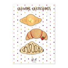 “Craving Croissants” Illustration Sticker Sheet