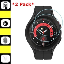 2P Tempered Glass Screen Protector for Samsung Galaxy Watch5 40/44/Pro 45mm