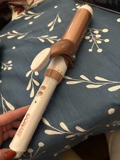 Conair Double Ceramic Curling Iron, 1 1/2" Curling Iron, White/ Rose Gold