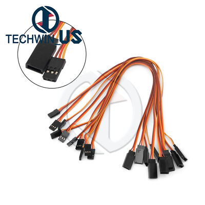 10Pcs 300mm Servo Extension Lead Wire Cable For RC Futaba JR Female to Male 30cm