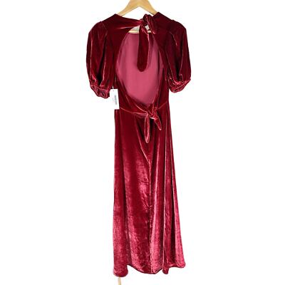 reformation velvet dress long sleeve Reformation + Les Velvet Dress