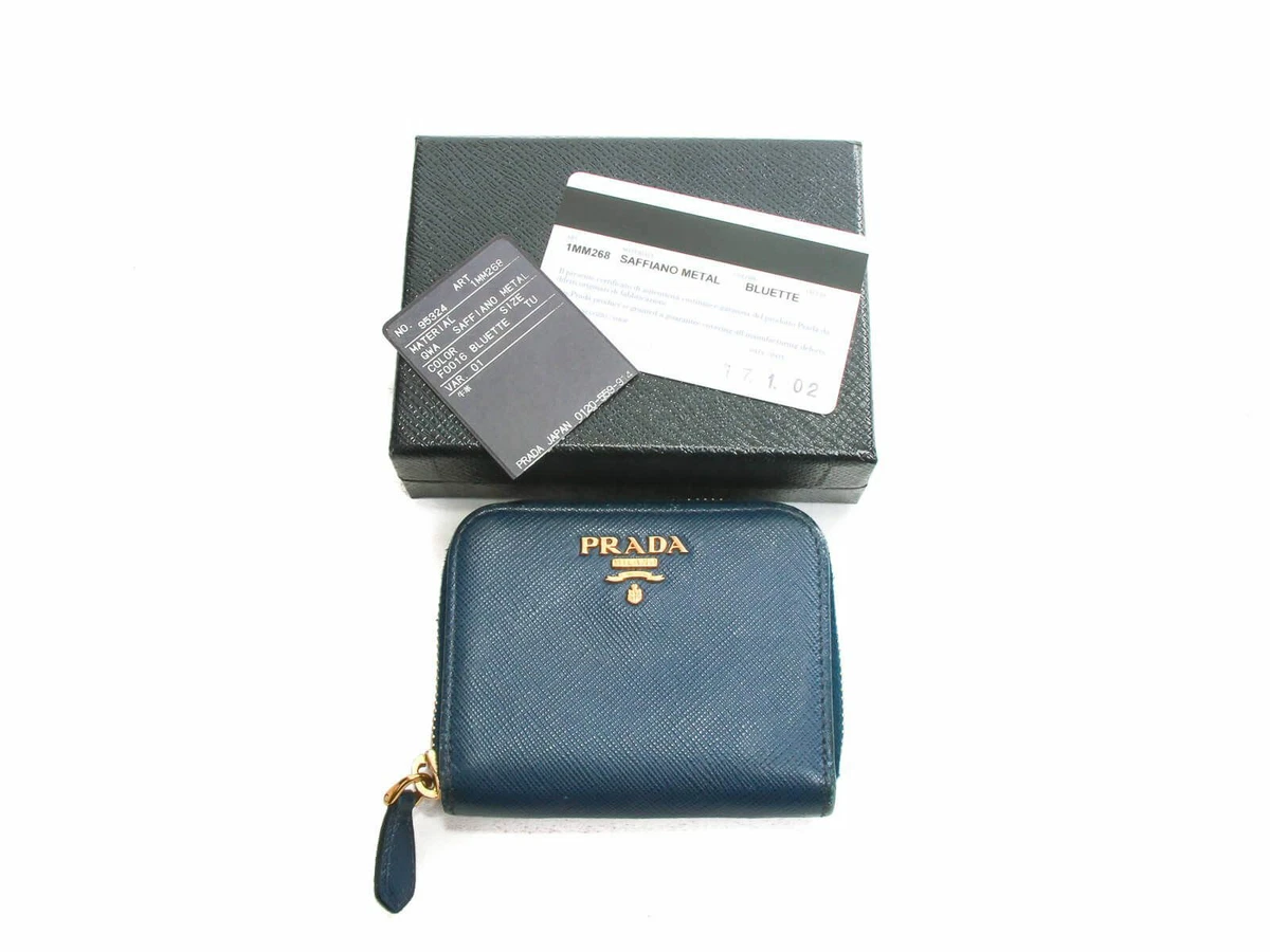Prada saffiano hotsell coin purse