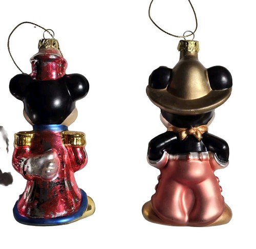 Mickey Mouse Disney Store Collection Of Vintage Glass Christmas Ornaments (5) - Picture 12 of 13