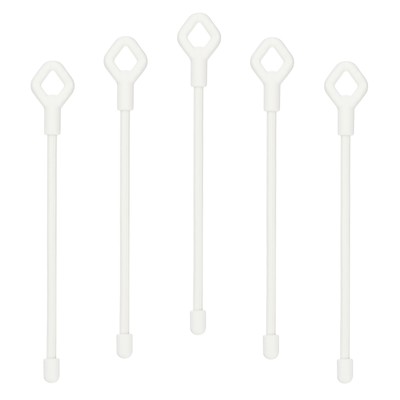 Rubber Twist Ties, 6 Inch Silicone Reusable Twist Ties, 5 Pcs, White