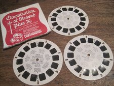 VIEWMASTER 1954 CANONIZATION OF BLESSED PIUS X LOT OF 3 Reels W/SLEEVE/BOOKLET